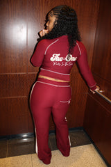 Chocolate & Burgundy Knitwear Set